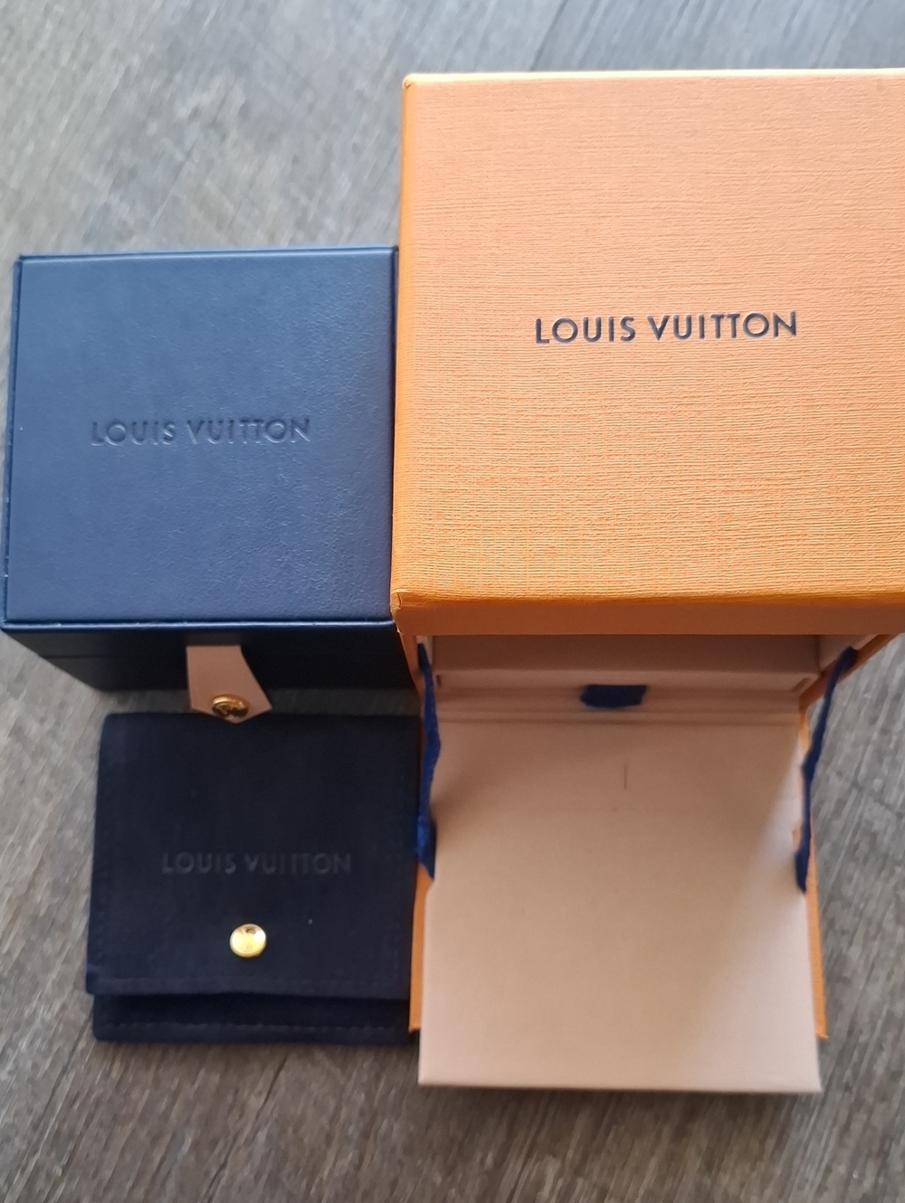 Louis Vuitton Navy and Orange Small Accessories Boxes